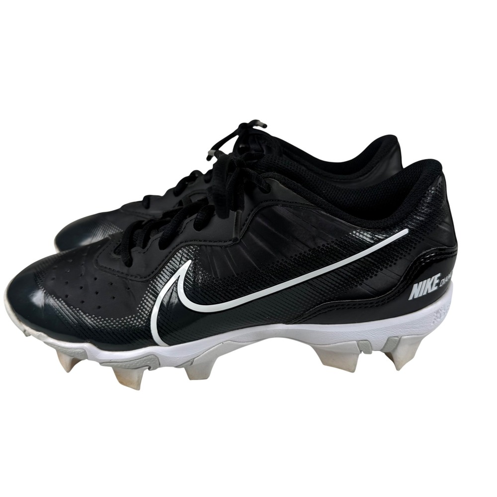 Nike Mens 6.5 Hyperdiamond 4 Keystone Baseball Cleats Black White Sporty Cleat